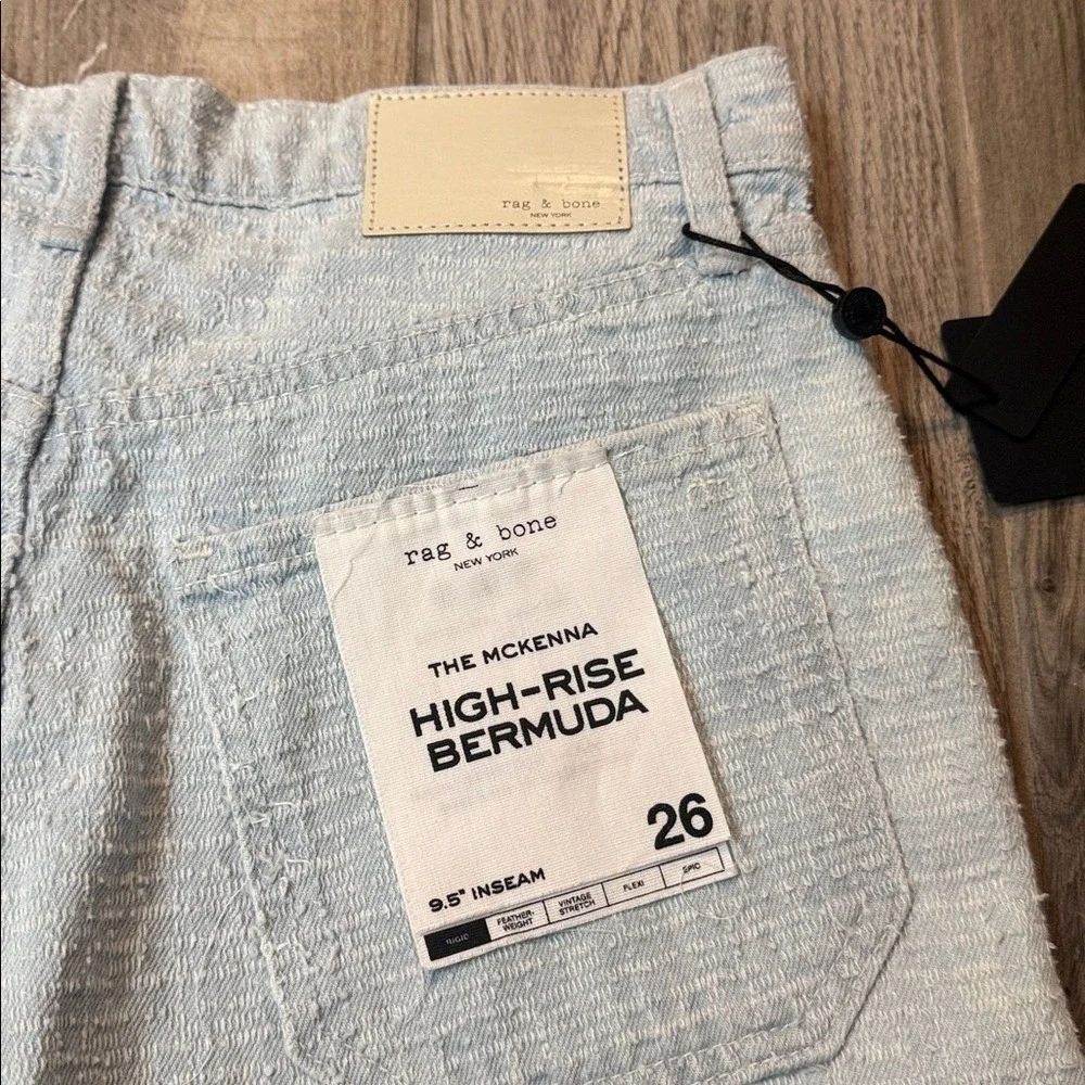 rag & bone The McKenna Tailored Textured Tweed Cotton Shorts Bermuda Size 26 NWT